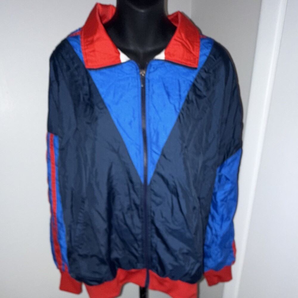 Vtg Sergio Tacchini Track Jacket Mens 40 Medium Large Blue Red Colorblock Y2K 90
